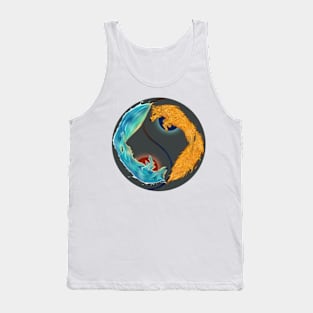 Yin and Yang Foxes Tank Top